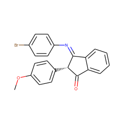 COc1ccc([C@H]2C(=O)c3ccccc3/C2=N/c2ccc(Br)cc2)cc1 ZINC000100432521