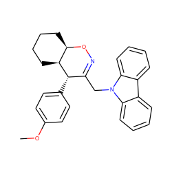 COc1ccc([C@H]2C(Cn3c4ccccc4c4ccccc43)=NO[C@@H]3CCCC[C@H]23)cc1 ZINC000473083627