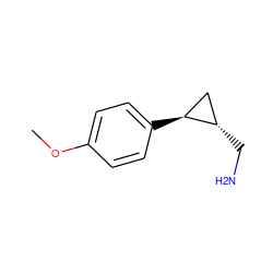 COc1ccc([C@H]2C[C@@H]2CN)cc1 ZINC000040956465
