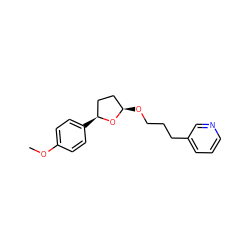COc1ccc([C@H]2CC[C@@H](OCCCc3cccnc3)O2)cc1 ZINC000029312125