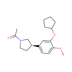 COc1ccc([C@H]2CCN(C(C)=O)C2)cc1OC1CCCC1 ZINC000000019959