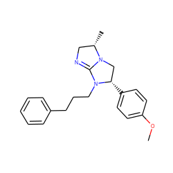 COc1ccc([C@H]2CN3C(=NC[C@@H]3C)N2CCCc2ccccc2)cc1 ZINC000049803301