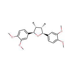 COc1ccc([C@H]2O[C@@H](c3ccc(OC)c(OC)c3)[C@H](C)[C@@H]2C)cc1OC ZINC000018269677