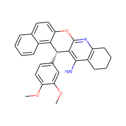 COc1ccc([C@H]2c3c(nc4c(c3N)CCCC4)Oc3ccc4ccccc4c32)cc1OC ZINC000071318595