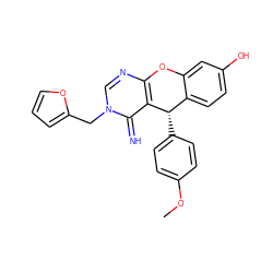 COc1ccc([C@H]2c3ccc(O)cc3Oc3ncn(Cc4ccco4)c(=N)c32)cc1 ZINC000100512617