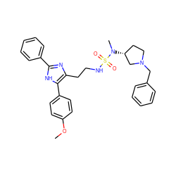 COc1ccc(-c2[nH]c(-c3ccccc3)nc2CCNS(=O)(=O)N(C)[C@@H]2CCN(Cc3ccccc3)C2)cc1 ZINC000014978263