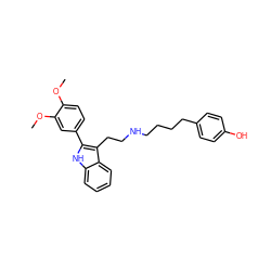 COc1ccc(-c2[nH]c3ccccc3c2CCNCCCCc2ccc(O)cc2)cc1OC ZINC000027559182