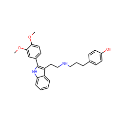 COc1ccc(-c2[nH]c3ccccc3c2CCNCCCc2ccc(O)cc2)cc1OC ZINC000027556766