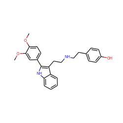 COc1ccc(-c2[nH]c3ccccc3c2CCNCCc2ccc(O)cc2)cc1OC ZINC000027556768