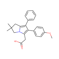 COc1ccc(-c2c(-c3ccccc3)c3n(c2CC(=O)O)CC(C)(C)C3)cc1 ZINC000013737368