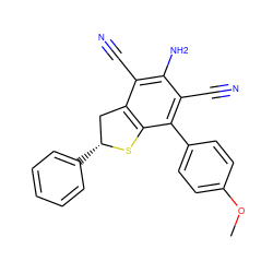 COc1ccc(-c2c(C#N)c(N)c(C#N)c3c2S[C@H](c2ccccc2)C3)cc1 ZINC000095605570