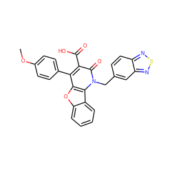 COc1ccc(-c2c(C(=O)O)c(=O)n(Cc3ccc4nsnc4c3)c3c2oc2ccccc23)cc1 ZINC000026274125