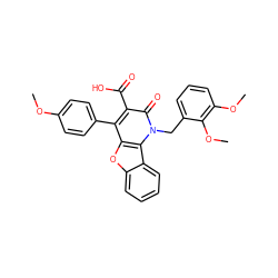 COc1ccc(-c2c(C(=O)O)c(=O)n(Cc3cccc(OC)c3OC)c3c2oc2ccccc23)cc1 ZINC000027703994