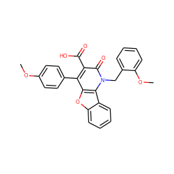 COc1ccc(-c2c(C(=O)O)c(=O)n(Cc3ccccc3OC)c3c2oc2ccccc23)cc1 ZINC000027705806