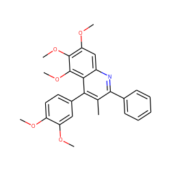 COc1ccc(-c2c(C)c(-c3ccccc3)nc3cc(OC)c(OC)c(OC)c23)cc1OC ZINC000026674585