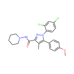 COc1ccc(-c2c(C)c(C(=O)NN3CCCCC3)nn2-c2ccc(Cl)cc2Cl)cc1 ZINC000001489479