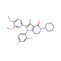 COc1ccc(-c2c(C)c3c(n2-c2ccc(Cl)cc2Cl)CCN(C2CCCCC2)C3=O)cc1OC ZINC000028706517