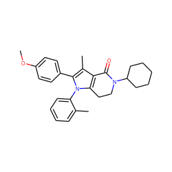 COc1ccc(-c2c(C)c3c(n2-c2ccccc2C)CCN(C2CCCCC2)C3=O)cc1 ZINC000028706550