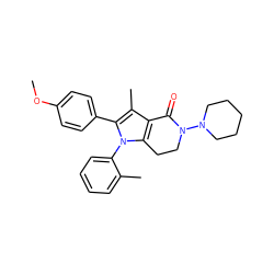 COc1ccc(-c2c(C)c3c(n2-c2ccccc2C)CCN(N2CCCCC2)C3=O)cc1 ZINC000028706560