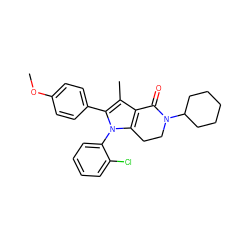 COc1ccc(-c2c(C)c3c(n2-c2ccccc2Cl)CCN(C2CCCCC2)C3=O)cc1 ZINC000028706548