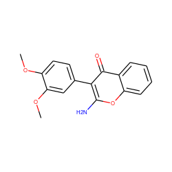 COc1ccc(-c2c(N)oc3ccccc3c2=O)cc1OC ZINC000101504553