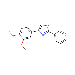 COc1ccc(-c2c[nH]c(-c3cccnc3)n2)cc1OC ZINC000013553757