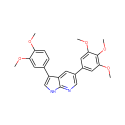 COc1ccc(-c2c[nH]c3ncc(-c4cc(OC)c(OC)c(OC)c4)cc23)cc1OC ZINC000299829949