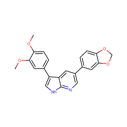 COc1ccc(-c2c[nH]c3ncc(-c4ccc5c(c4)OCO5)cc23)cc1OC ZINC000299827545