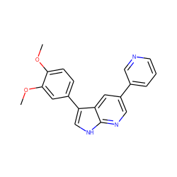 COc1ccc(-c2c[nH]c3ncc(-c4cccnc4)cc23)cc1OC ZINC000299827489