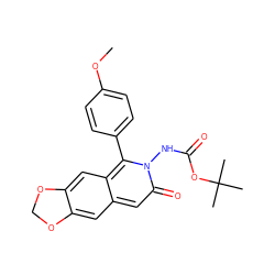 COc1ccc(-c2c3cc4c(cc3cc(=O)n2NC(=O)OC(C)(C)C)OCO4)cc1 ZINC000045352282