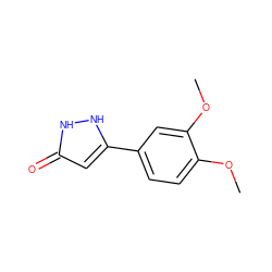 COc1ccc(-c2cc(=O)[nH][nH]2)cc1OC ZINC000004150213