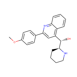 COc1ccc(-c2cc([C@H](O)[C@@H]3CCCCN3)c3ccccc3n2)cc1 ZINC000001608706