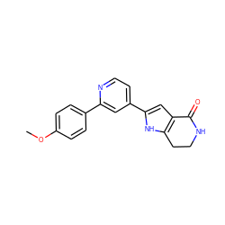 COc1ccc(-c2cc(-c3cc4c([nH]3)CCNC4=O)ccn2)cc1 ZINC000028645490