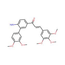 COc1ccc(-c2cc(C(=O)/C=C/c3cc(OC)c(OC)c(OC)c3)ccc2N)cc1OC ZINC000073198369