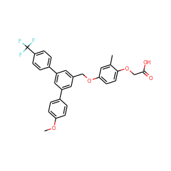 COc1ccc(-c2cc(COc3ccc(OCC(=O)O)c(C)c3)cc(-c3ccc(C(F)(F)F)cc3)c2)cc1 ZINC000037866905