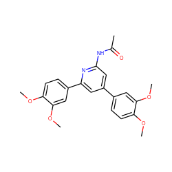 COc1ccc(-c2cc(NC(C)=O)nc(-c3ccc(OC)c(OC)c3)c2)cc1OC ZINC001772635686