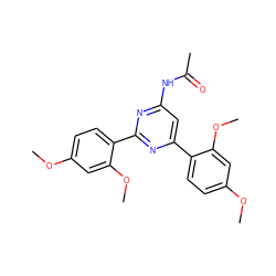 COc1ccc(-c2cc(NC(C)=O)nc(-c3ccc(OC)cc3OC)n2)c(OC)c1 ZINC000066099745