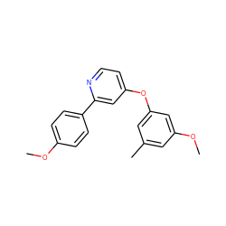 COc1ccc(-c2cc(Oc3cc(C)cc(OC)c3)ccn2)cc1 ZINC000095579895