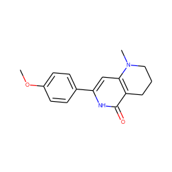 COc1ccc(-c2cc3c(c(=O)[nH]2)CCCN3C)cc1 ZINC000146040793