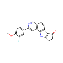 COc1ccc(-c2cc3c(ccc4c5c([nH]c43)CCC5=O)cn2)cc1F ZINC000072110147