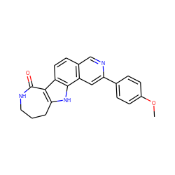 COc1ccc(-c2cc3c(ccc4c5c([nH]c43)CCCNC5=O)cn2)cc1 ZINC000072110847