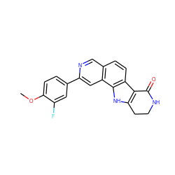 COc1ccc(-c2cc3c(ccc4c5c([nH]c43)CCNC5=O)cn2)cc1F ZINC000072107491