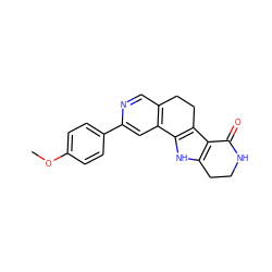 COc1ccc(-c2cc3c(cn2)CCc2c-3[nH]c3c2C(=O)NCC3)cc1 ZINC000072112279