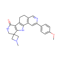 COc1ccc(-c2cc3c(cn2)CCc2c-3[nH]c3c2C(=O)NCC32CN(C)C2)cc1 ZINC000072109975