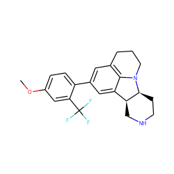 COc1ccc(-c2cc3c4c(c2)[C@@H]2CNCC[C@@H]2N4CCC3)c(C(F)(F)F)c1 ZINC000006733253