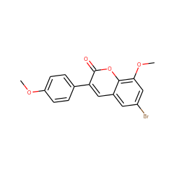 COc1ccc(-c2cc3cc(Br)cc(OC)c3oc2=O)cc1 ZINC000071340662