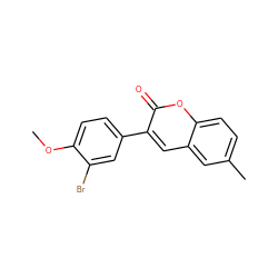 COc1ccc(-c2cc3cc(C)ccc3oc2=O)cc1Br ZINC000072124690