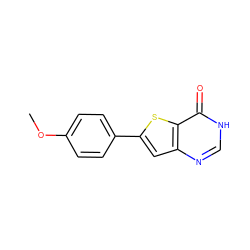 COc1ccc(-c2cc3nc[nH]c(=O)c3s2)cc1 ZINC000005080713