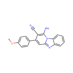 COc1ccc(-c2cc3nc4ccccc4n3c(N)c2C#N)cc1 ZINC000005827040