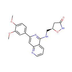 COc1ccc(-c2cc3ncccc3c(NC[C@H]3CC(=O)NO3)n2)cc1OC ZINC000118623809